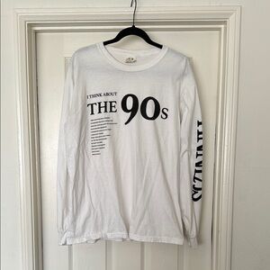 Finneas “the 90s” official large white long sleeve shirt
